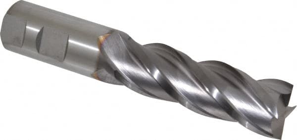 Cleveland - 1", 50.8mm LOC, 1" Shank Diam, 5-1/2" OAL, 4 Flute, Powdered Metal Square End Mill - USA Tool & Supply