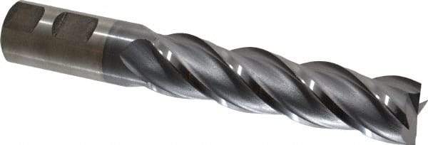 Cleveland - 1", 4" LOC, 1" Shank Diam, 6-1/2" OAL, 4 Flute, Powdered Metal Square End Mill - Single End, TiCN Finish, Spiral Flute, 37° Helix, Centercutting, Right Hand Cut, Right Hand Flute, Series PM-4 - USA Tool & Supply