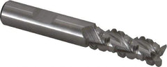 Cleveland - 1/2" Diam, Coarse Pitch, 1-1/4" LOC, 3 Flute Powdered Metal Corner Radius Roughing End Mill - Uncoated, 3-1/4" OAL, 1/2" Shank Diam, Single End, Centercutting, 42° Helix - USA Tool & Supply