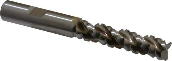 Cleveland - 1/2" Diam, Coarse Pitch, 2" LOC, 3 Flute Powdered Metal Corner Radius Roughing End Mill - Uncoated, 4" OAL, 1/2" Shank Diam, Single End, Centercutting, 42° Helix - USA Tool & Supply