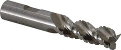 Cleveland - 5/8" Diam, Coarse Pitch, 1-5/8" LOC, 3 Flute Powdered Metal Corner Radius Roughing End Mill - Uncoated, 3-3/4" OAL, 5/8" Shank Diam, Single End, Centercutting, 42° Helix - USA Tool & Supply