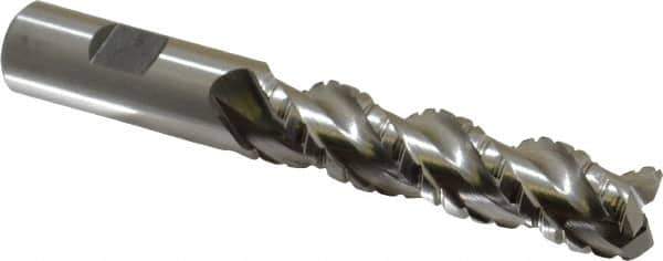 Cleveland - 3/4" Diam, Coarse Pitch, 3" LOC, 3 Flute Powdered Metal Corner Radius Roughing End Mill - Uncoated, 5-1/4" OAL, 3/4" Shank Diam, Single End, Centercutting, 42° Helix - USA Tool & Supply
