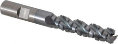 Cleveland - 1/2" Diam, Coarse Pitch, 2" LOC, 3 Flute Powdered Metal Corner Radius Roughing End Mill - TiCN Finish, 4" OAL, 1/2" Shank Diam, Single End, Centercutting, 42° Helix - USA Tool & Supply