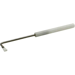 Brush Research Mfg. - 2" Angled Nylon Angular Brush - 1/32" Bristle Length, 2-1/2" Plastic Dowel Handle - USA Tool & Supply