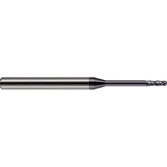 Harvey Tool - Ball End Mills; Mill Diameter (mm): 0.80 ; Mill Diameter (Inch): 1/32 ; Mill Diameter (Decimal Inch): 0.0310 ; Number of Flutes: 4 ; Length of Cut (Inch): 3/32 ; Length of Cut (Decimal Inch): 0.0930