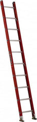 Louisville - 10' High, Type IA Rating, Fiberglass Single Ladder - USA Tool & Supply