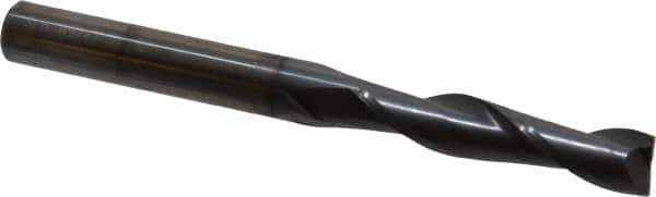 OSG - 3/8", 1-3/4" LOC, 3/8" Shank Diam, 4" OAL, 2 Flute, Solid Carbide Square End Mill - Single End, TiCN Finish, Spiral Flute, 30° Helix, Centercutting, Right Hand Cut, Right Hand Flute, Series 482 - USA Tool & Supply