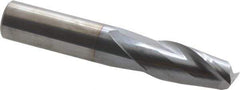 OSG - 1/2", 1" LOC, 1/2" Shank Diam, 3" OAL, 2 Flute, Solid Carbide Square End Mill - Single End, TiCN Finish, Spiral Flute, 30° Helix, Centercutting, Right Hand Cut, Right Hand Flute, Series 402 - USA Tool & Supply