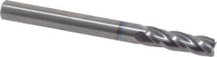 OSG - 3/16", 5/8" LOC, 3/16" Shank Diam, 2" OAL, 4 Flute, Solid Carbide Square End Mill - Single End, TiCN Finish, Spiral Flute, 30° Helix, Centercutting, Right Hand Cut, Right Hand Flute, Series 404 - USA Tool & Supply
