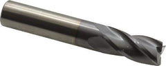 OSG - 1/2", 1" LOC, 1/2" Shank Diam, 3" OAL, 4 Flute, Solid Carbide Square End Mill - Single End, TiCN Finish, Spiral Flute, 30° Helix, Centercutting, Right Hand Cut, Right Hand Flute, Series 404 - USA Tool & Supply