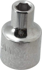 Proto - 3/8" Drive, Standard Hand Socket - 6 Points, 1-3/32" OAL, Alloy Steel, Chrome Finish - USA Tool & Supply