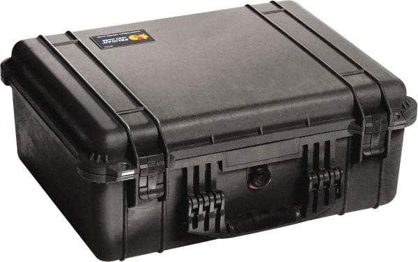 Pelican Products, Inc. - 17-13/64" Wide x 8-13/32" High, Clamshell Hard Case - Black, Polypropylene - USA Tool & Supply