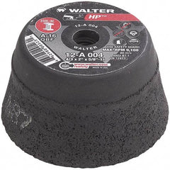 WALTER Surface Technologies - 4" Diam, Surface Grinding Wheel - Aluminum Oxide/Silicon Carbide Blend, Type 11, 9,100 Max RPM, Resinoid Bond - USA Tool & Supply