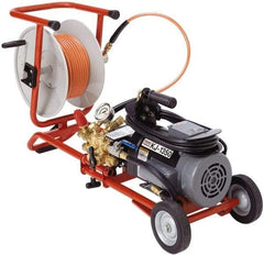 Ridgid - Electric Jet Battery Drain Cleaning Machine - For 1-1/4" to 4" Pipe, 3/16" x 100' Cable - USA Tool & Supply