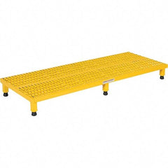 Vestil - 5" High x 24" Wide x 60" Deep, Yellow Step Stand - Steel, 500 Lb Capacity - USA Tool & Supply