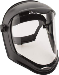 Uvex - Acrylonitrile Butadiene Styrene (ABS) Black Ratchet Adjustment, Face Shield & Headgear Set - 14-1/4" Wide x 9-3/8" High, Anti-Fog, Clear Window - USA Tool & Supply
