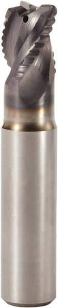 Seco - 16mm Diam, 34mm LOC, 3 Flute Solid Carbide 2mm Corner Radius Roughing End Mill - MEGA-T Finish, 95mm OAL, 16mm Shank Diam, Single End, Centercutting, 37.5° Helix - USA Tool & Supply