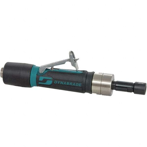 Dynabrade - 1/4" Collet, Straight Handle, Air Angle Die Grinder - 950 RPM, Rear Exhaust, 26 CFM, 0.4 hp, 90 psi, 1/4 NPT Inlet - USA Tool & Supply