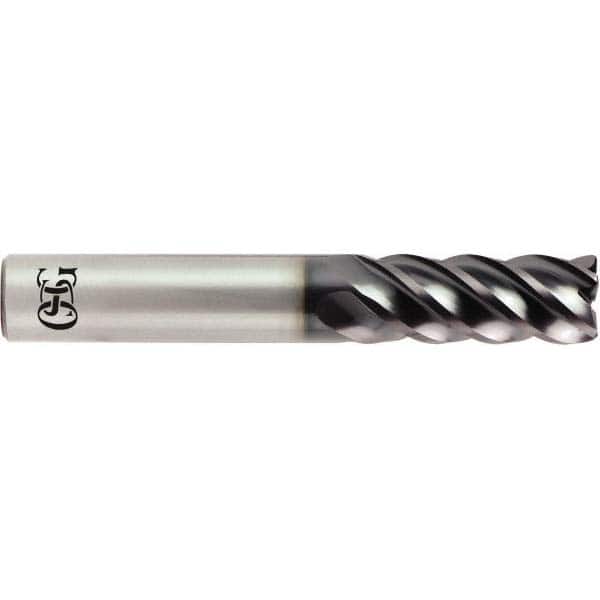OSG - 1/2" Diam 5 Flute Solid Carbide 0.09" Corner Radius End Mill - USA Tool & Supply