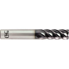 OSG - 1/2" Diam 5 Flute Solid Carbide 0.09" Corner Radius End Mill - USA Tool & Supply