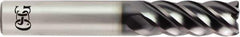 OSG - 1/2", 5 Flute, Solid Carbide, 0.015" Corner Radius End Mill - 3-1/2" OAL, 1-1/4" LOC - USA Tool & Supply