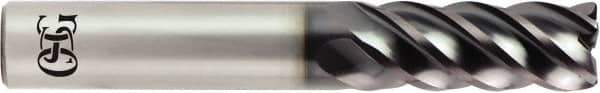 OSG - 1/2", 5 Flute, Solid Carbide, 0.06" Corner Radius End Mill - 3-1/2" OAL, 1-1/4" LOC - USA Tool & Supply