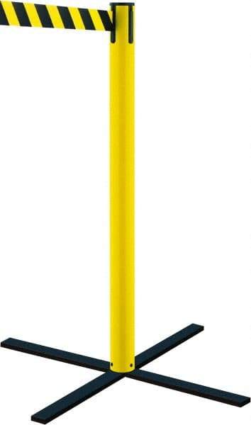 Tensator - 38" High Aluminum Pedestrian Stowaway Post - 7-1/2' Long Rope - USA Tool & Supply