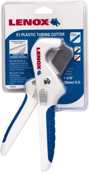 Lenox - 3/8" to 1" Pipe Capacity, Tube Cutter - Cuts Plastic, Rubber, PVC, CPVC - USA Tool & Supply