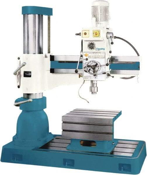 Clausing - 43.3" Swing, Geared Head Radial Arm Drill Press - 12 Speed, 3 hp, Three Phase - USA Tool & Supply