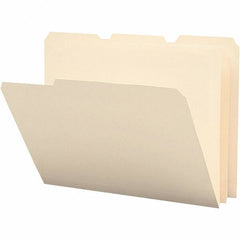 SMEAD - 11-5/8 x 9-1/2", Letter Size, Manila, File Folders with Top Tab - Assorted Tab Cut Location - USA Tool & Supply