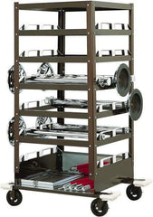 Tensator - 450 Lb Capacity, 32" Wide x 32" Long x 72" High Storage Rack Cart - 6 Shelf, Steel, Rubber Casters - USA Tool & Supply