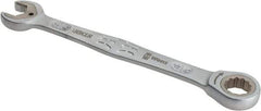 Wera - 9/16" 12 Point Combination Wrench - 7-1/2" OAL, Chrome Molybdenum Steel, Satin Finish - USA Tool & Supply