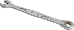 Wera - 7/16" 12 Point Combination Wrench - 6-5/8" OAL, Chrome Molybdenum Steel, Satin Finish - USA Tool & Supply