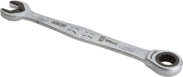 Wera - 12mm 12 Point Combination Wrench - 6-3/4" OAL, Chrome Molybdenum Steel, Satin Finish - USA Tool & Supply