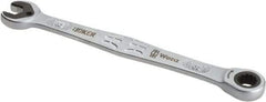 Wera - 8mm 12 Point Combination Wrench - 5-11/16" OAL, Chrome Molybdenum Steel, Satin Finish - USA Tool & Supply