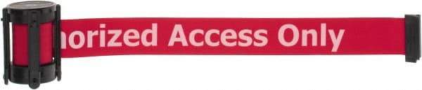 Tensator - 5" High x 90" Long x 2" Wide Barrier Replacement Cassette - Plastic, Black Powder Finish, Red, Use with Tensabarrier - USA Tool & Supply