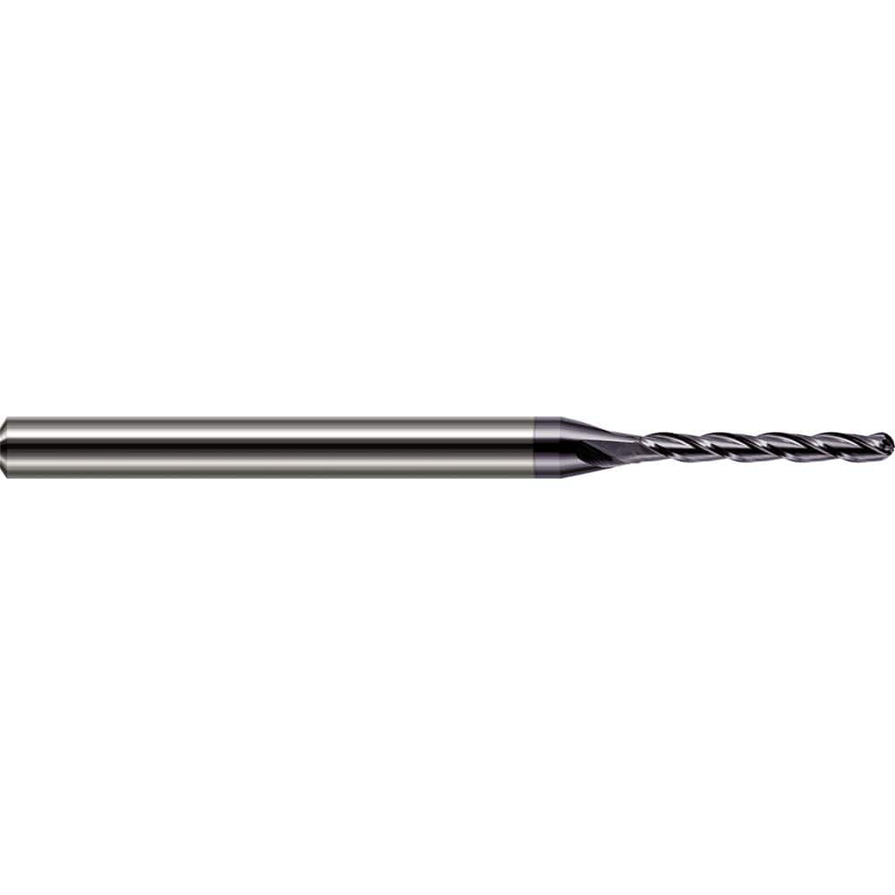 Harvey Tool - 3/64" Diam, 3/8" LOC, 3 Flute Solid Carbide Ball End Mill - Exact Industrial Supply