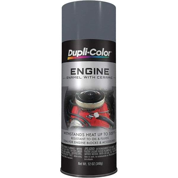 Krylon - 12 oz New Ford Gray Automotive Heat Resistant Paint - High Gloss Finish, Comes in Aerosol Can - USA Tool & Supply