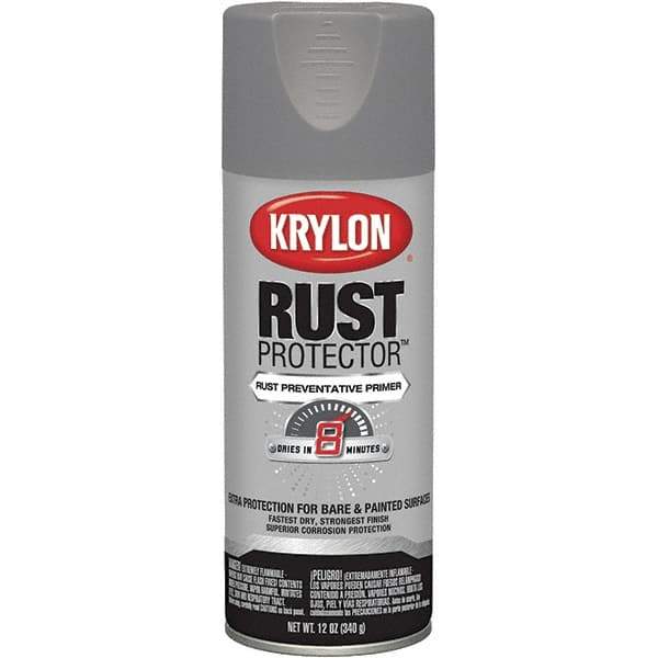 Krylon - 12 oz Gray Primer Automotive Heat Resistant Paint - Flat Finish, Comes in Aerosol Can - USA Tool & Supply