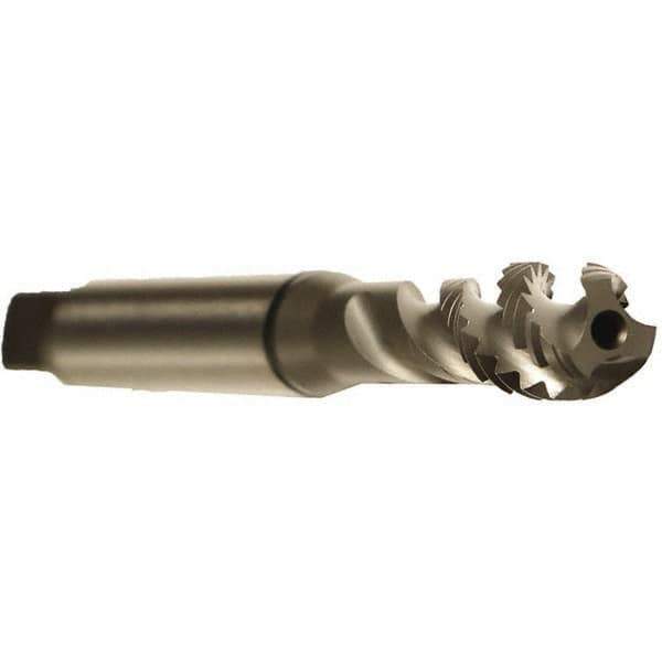 Emuge - #10-32 UNF 3 Flute 2B Modified Bottoming Spiral Flute Tap - Cobalt, GLT-1 Finish, 2.756" OAL, Right Hand Flute, Right Hand Thread, Series Enorm - USA Tool & Supply