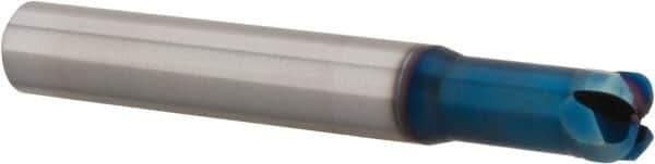 Accupro - 3/8", 4 Flute, Single End, Solid Carbide, 3/32" Corner Radius End Mill - 2-3/4" OAL, 0° Helix, Right Hand Flute, 0.15" LOC, Right Hand Cut, 3/4" Extended Reach - USA Tool & Supply