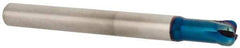 Accupro - 1/4", 4 Flute, Single End, Solid Carbide, 1/16" Corner Radius End Mill - 2-1/2" OAL, 0° Helix, Right Hand Flute, 0.1" LOC, Right Hand Cut, 1/2" Extended Reach - USA Tool & Supply