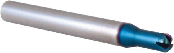 Accupro - 3/16", 4 Flute, Single End, Solid Carbide, 1/16" Corner Radius End Mill - 2-1/4" OAL, 0° Helix, Right Hand Flute, 0.075" LOC, Right Hand Cut, 3/8" Extended Reach - USA Tool & Supply