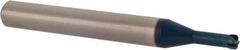 Accupro - 1/8", 4 Flute, Single End, Solid Carbide, 1/32" Corner Radius End Mill - 2-1/4" OAL, 0° Helix, Right Hand Flute, 0.05" LOC, Right Hand Cut, 3/8" Extended Reach - USA Tool & Supply