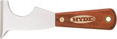 Hyde Tools - Stiff High Carbon Steel Chisel Scraper - 2-1/2" Blade Width x 2-1/2" Blade Length, Hardwood Handle - USA Tool & Supply