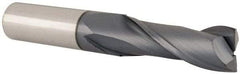 Accupro - 5/8", 1-3/4" LOC, 5/8" Shank Diam, 4" OAL, 2 Flute, Solid Carbide Square End Mill - Single End, TiAlN Finish, Spiral Flute, 30° Helix, Centercutting, Right Hand Cut, Right Hand Flute - USA Tool & Supply