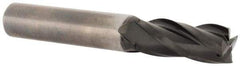 Accupro - 3/8", 7/8" LOC, 3/8" Shank Diam, 2-1/2" OAL, 4 Flute, Solid Carbide Square End Mill - Single End, Diamond Finish, Spiral Flute, 30° Helix, Centercutting, Right Hand Cut, Right Hand Flute - USA Tool & Supply