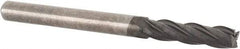 Accupro - 1/8", 1/2" LOC, 1/8" Shank Diam, 1-1/2" OAL, 4 Flute, Solid Carbide Square End Mill - Single End, Diamond Finish, Spiral Flute, 30° Helix, Centercutting, Right Hand Cut, Right Hand Flute - USA Tool & Supply