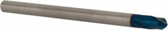 Accupro - 1/4" Diam, 1/4" LOC, 2 Flute Solid Carbide Ball End Mill - Blue Finish, Single End, 3-1/2" OAL, 1/4" Shank Diam, Spiral Flute - USA Tool & Supply