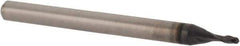 Accupro - 0.047" Diam, 0.11" LOC, 2 Flute Solid Carbide Ball End Mill - TiAlN Finish, Single End, 1-1/2" OAL, 1/8" Shank Diam, Spiral Flute - USA Tool & Supply